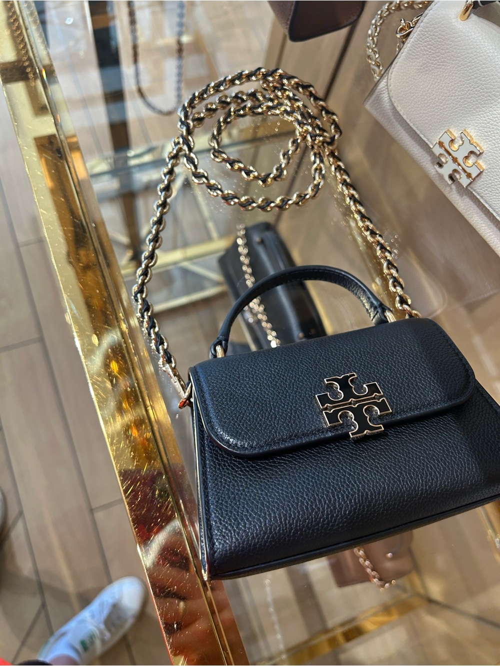 Tory Burch Britten mini Top-Handle Crossbody with Gold Logo pick own color new - Picture 8 of 16